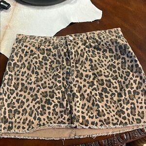 Kenzie Leopard Print Mini Skirt